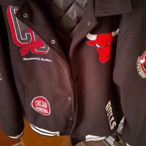 Chicago Bulls Black Varsity Jacket